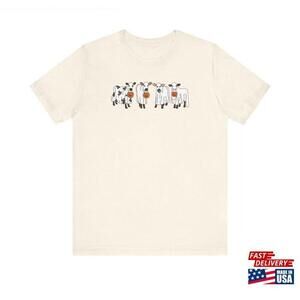 Halloween Cow Shirt Funny Graphic Tee Lover Autmumn Tshirt